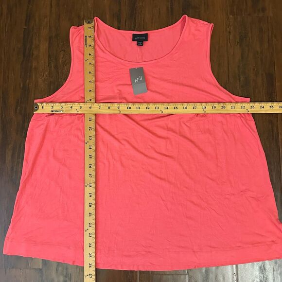 J. JILL Wearever Tank Top Coral Red Stretch Minimalist NWT - Picture 10 of 10